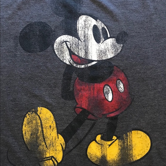 Charcoal gray Mickey Mouse graphic t-shirt, Sz. S - Picture 2 of 7